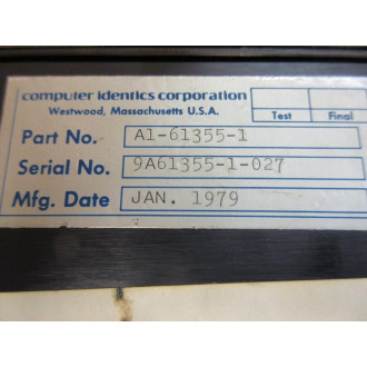 Computer Identics A1-61355-1 Power Board A1613551 Non-Refundable - Parts Only