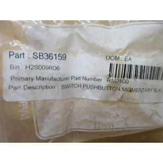 Tyco RM0100 Alcoswitch Push Button Switch Red