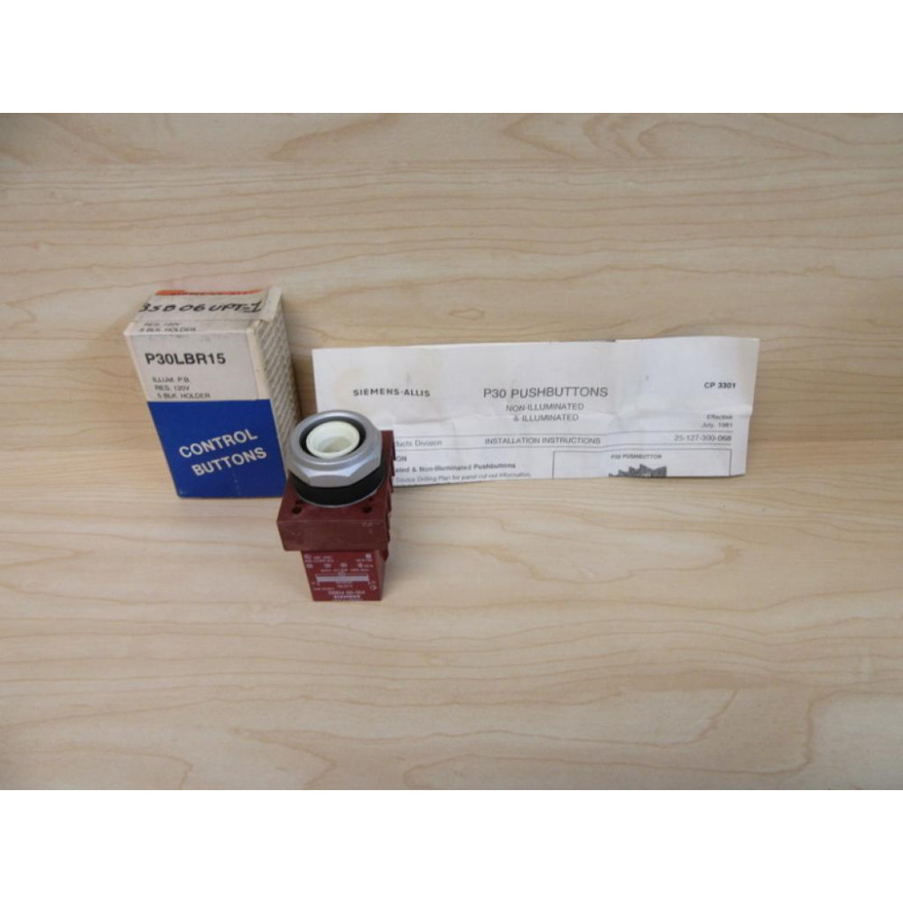 Siemens 3SB06-UPT1 Push Button 3SB06UPT1 WO Lamp Module