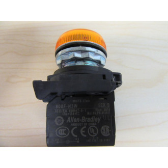 Allen Bradley 800FM-P0PN3W Pilot Light Assembly - New No Box
