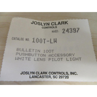 Joslyn Clark Sylvania 100T-LW Lens Cap