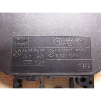 Phoenix Contact UK5 HESI Terminal Block UK5 HES1 (Pack of 4) - Used