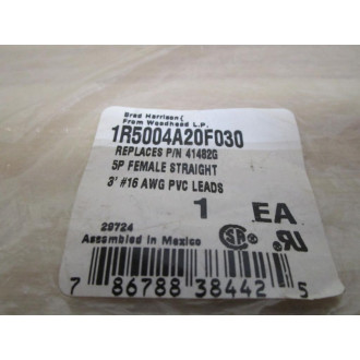Woodhead 1R5004A20F030 Brad Harrison Connector Cable 5P Female