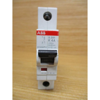 ABB S201-K4 Circuit Breaker K4A S201K4 ~230V, W Indicator (Pack of 6) - Used