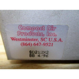 Compact Air Products SD212X2 Pneumatic Air Cylinder SD212X2 - New No Box