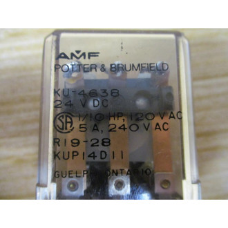 Potter & Brumfield KU-4638-24VDC Relay KU-4638-24V DC - Used