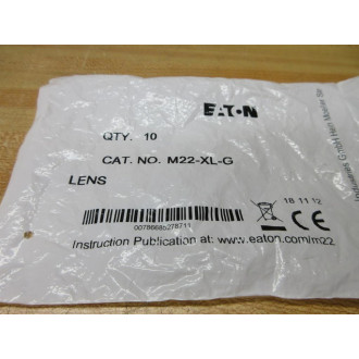 Eaton M22-XL-G Green Push Button Lens M22XLG