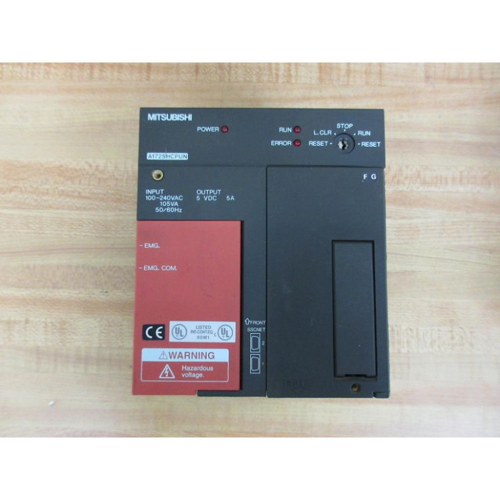 Mitsubishi A172SHCPUN PLC Module Rack - Used