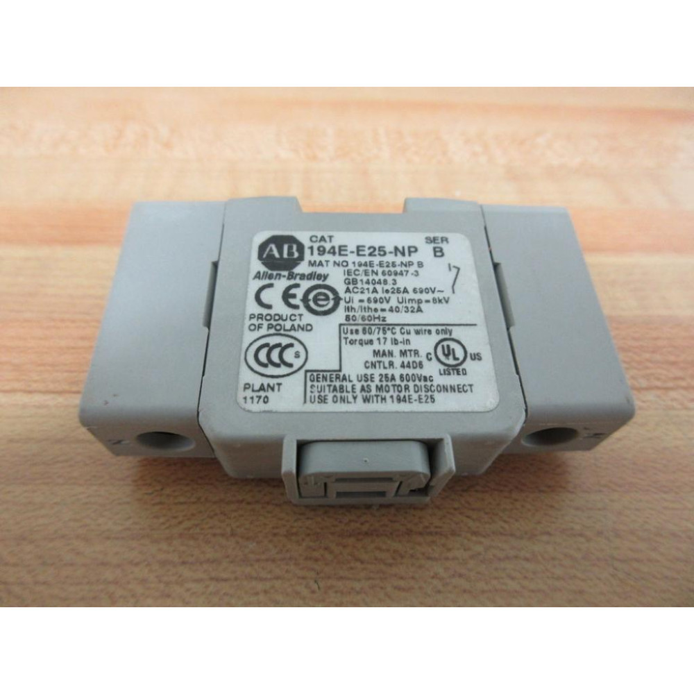 Allen Bradley 194E-E25-NP Panel Accessory 194EE25NP - New No Box