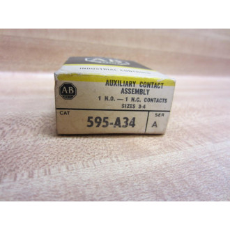 Allen Bradley 595-A34 Auxiliary Contact  595A34