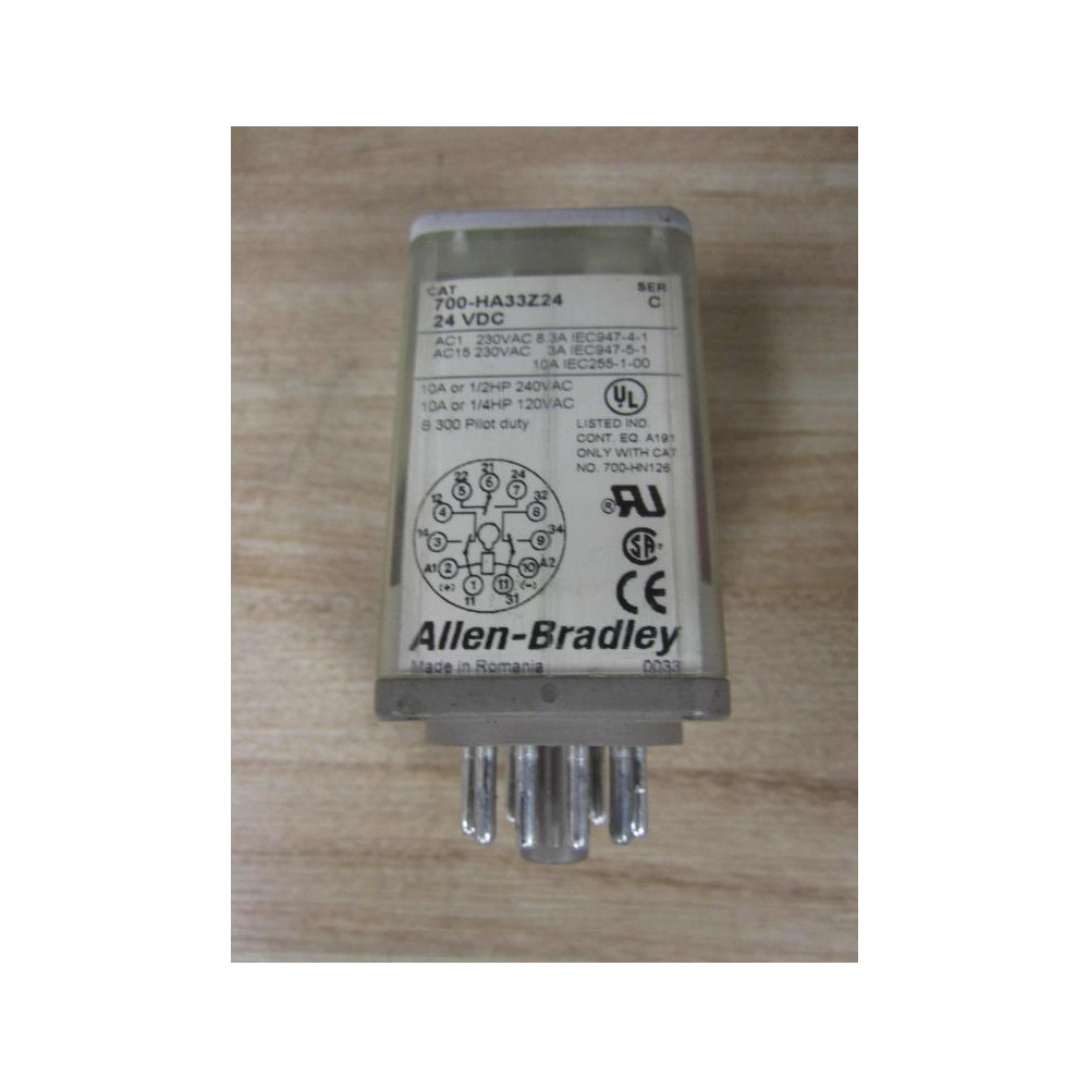 Allen Bradley 700-HA33Z24-24V DC Relay 700-HA33Z24-24VDC Series C - Used