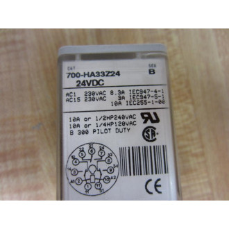 Allen Bradley 700-HA33Z24VDC Relay 700-HA33Z24V DC Ser B - Used