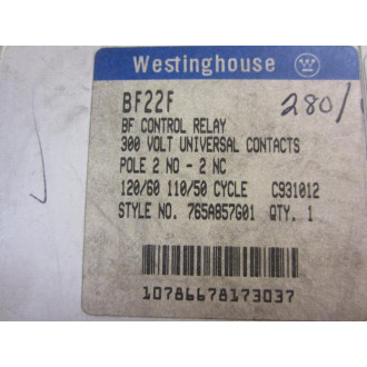 Westinghouse BF22F Control Relay 765A857G01