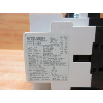 Mitsubishi S-N35-AC110V Magnetic Contactor S-N35 - Used