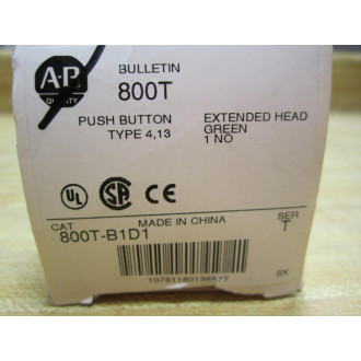 Allen Bradley 800T-B1D1 Push Button 800TB1D1 W800T-XD1 Series T