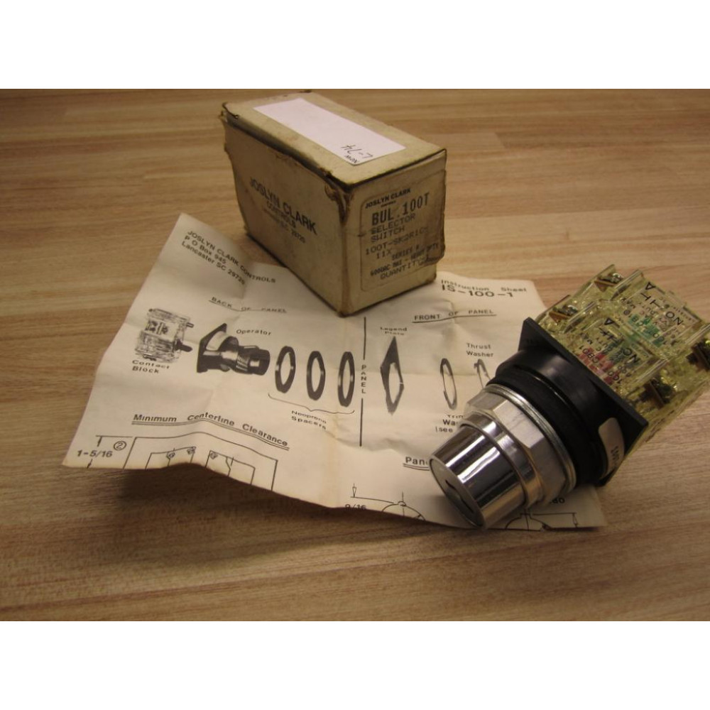 Joslyn Clark 100T-SK2R1C-11X Selector Switch