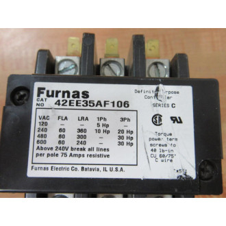 Furnas 42EE35AF106 Contactor 75D56630-F - New No Box
