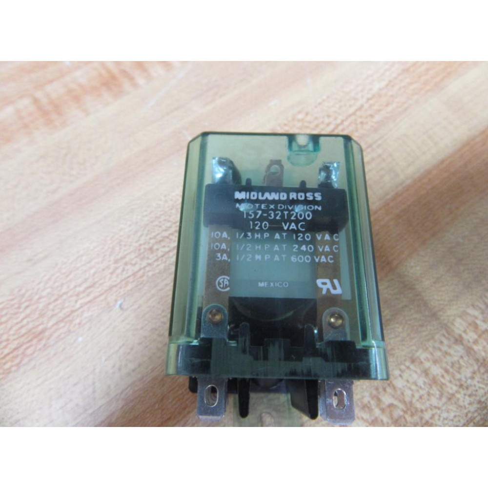Midtex 157-32T200 Relay 15732T200 Crack In Tab - New No Box