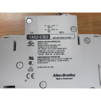Allen Bradley 1492-CB2H200 20A Circuit Breaker 1492CB2H200 Series C