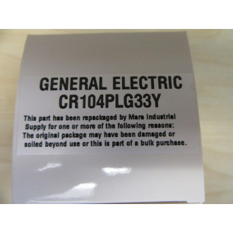 General Electric CR104PLG33Y Pilot LIght