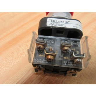 Allen Bradley 800T-FXT D4 Pushbutton 800TFXTD4 Red W800T-XA, 800T-XD4 - Used