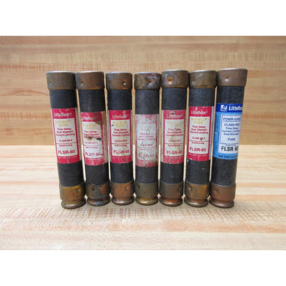 Littelfuse FLSR-60 Fuse Cross Ref 486L43, FLSR060 (Pack of 7) - Used