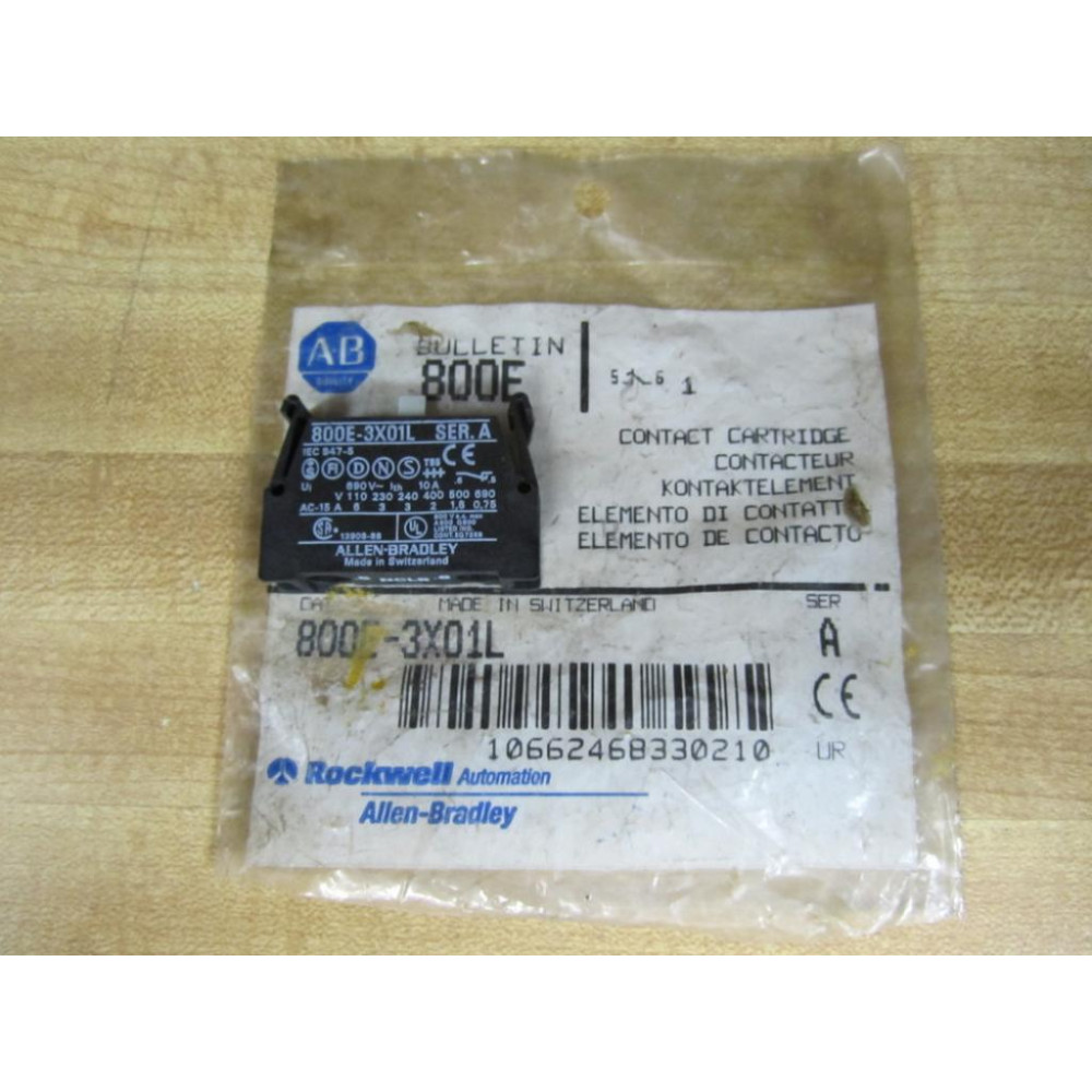 Allen Bradley 800E-3X01L Contact Cartridge 800E3X01L