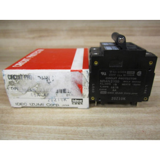 IDEC IZUMI NRAN-2100-15A-AA 2 Pole Circuit Protector NRAN210015AAA