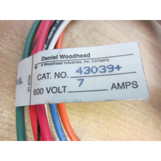 Daniel Woodhead 43039 Receptacle 600V 7A 8P Male + - New No Box