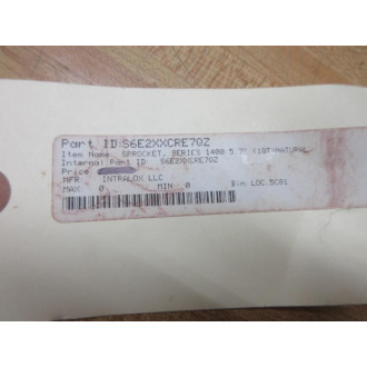 Intralox S6E2XXCRE7QZ Sprocket 1400-5.7 - New No Box