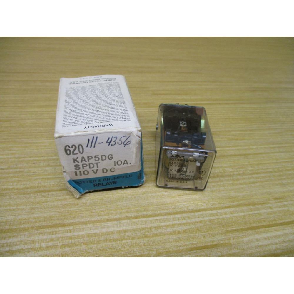 Potter & Brumfield KAP5DG-110V DC Relay KAP5DG-110VDC