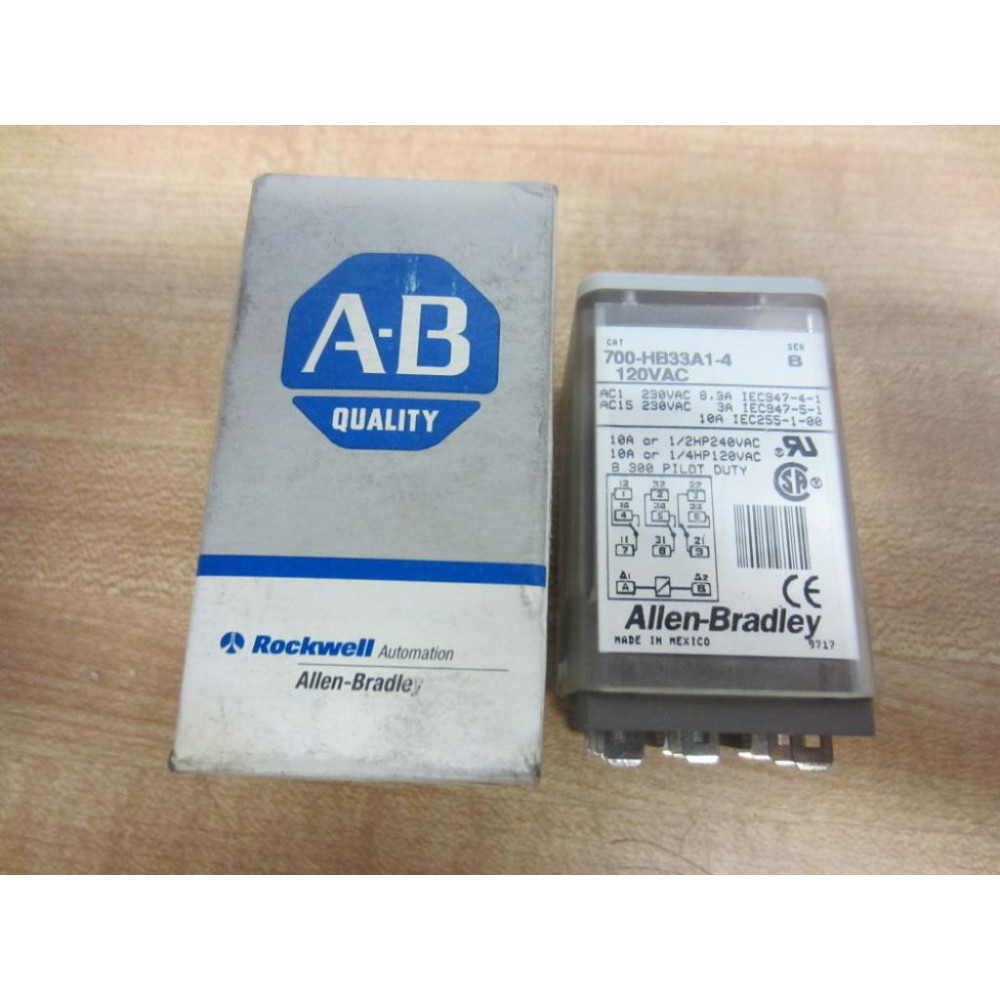 Allen Bradley 700-HB33A1-4-120VAC Relay 700-HB33A1-4-120V AC Series B