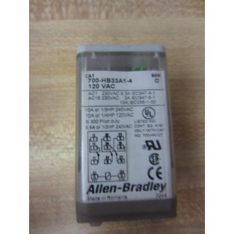 Allen Bradley 700-HB33A1-4-120VAC Relay 700-HB33A1-4-120V AC Series C