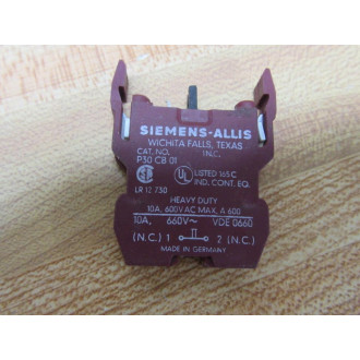 Siemens Allis P30 CB 01 Contact Block P30CB01 - New No Box