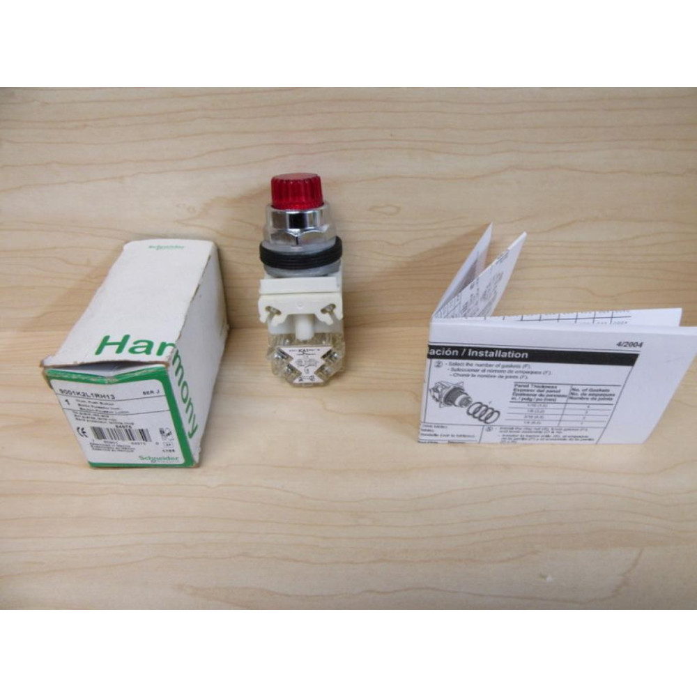 Square D 9001-K2L1RH13 Red Push Button