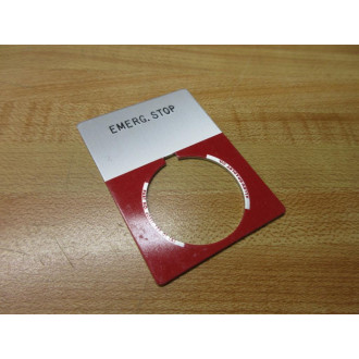 Allen Bradley 40011-128-01 Legend Plate Emergency Stop (Pack of 6) - New No Box