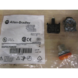 Allen Bradley 800FM-P0MN3W Amber Pilot Light 800FM-POMN3W
