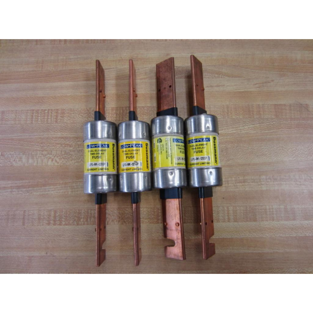 Bussmann LPS-RK-125SP Low-Peak Fuse LPSRK125SP (Pack of 4) - New No Box