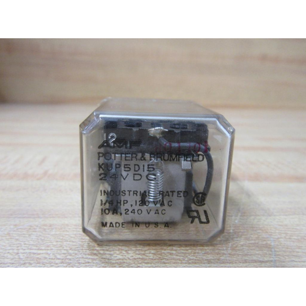 Potter & Brumfield KUP-5D15-24-V DC Relay KUP-5D15-24VDC - Used