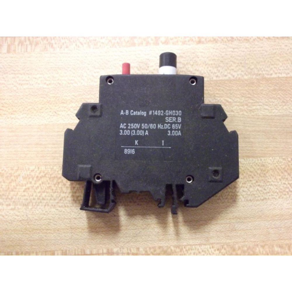 Allen Bradley 1492-GH030 Circuit Breaker 3A 1492GH030 Series B - Used