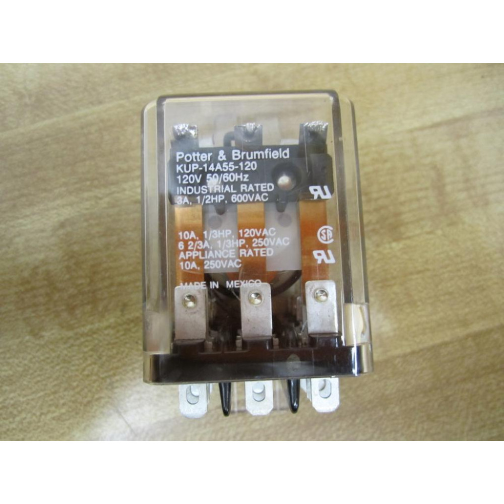 Potter & Brumfield KUP-14A55-120V AC Relay KUP-14A55-120VAC - New No Box