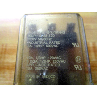 Potter & Brumfield KUP-14A55-120V AC Relay KUP-14A55-120VAC (Pack of 5) - Used