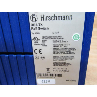 Hirschmann RS2-TX Rail Switch RS2TX - New No Box