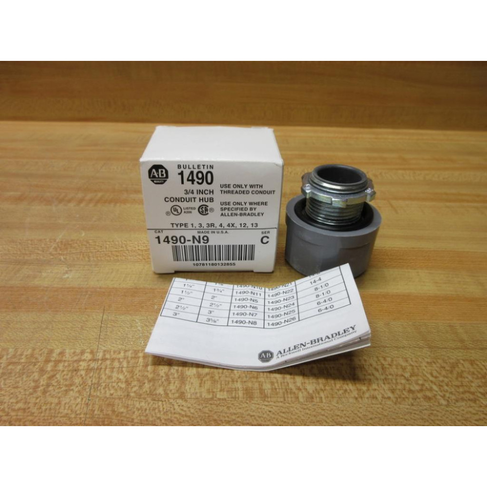 Allen Bradley 1490-N9 Conduit Hub 1490N9 Series C