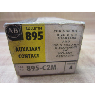Allen Bradley 895-C2M Auxiliary Contact 895C2M Series A