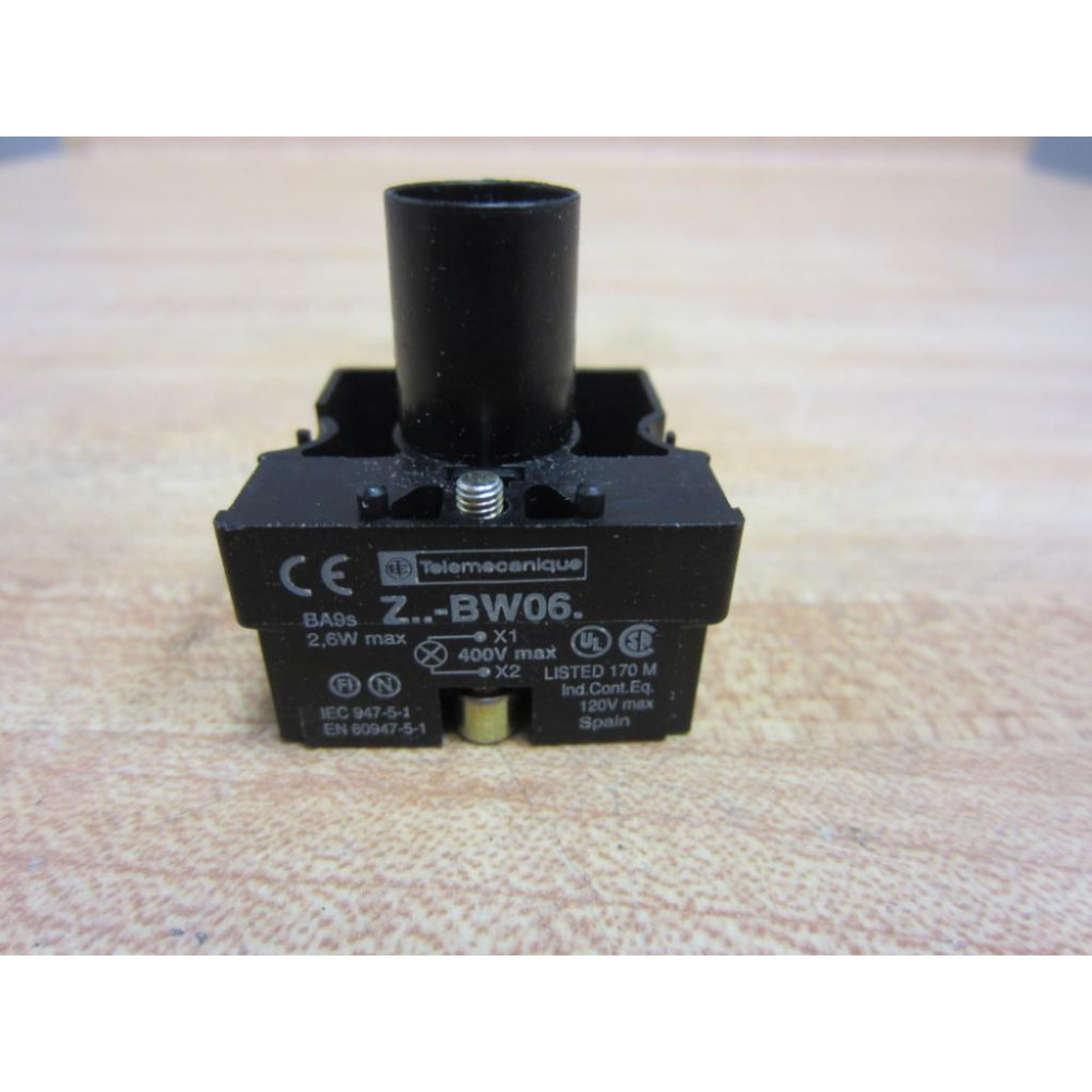 Telemecanique Z-BW06 Lamp Module WO Bulb - New No Box