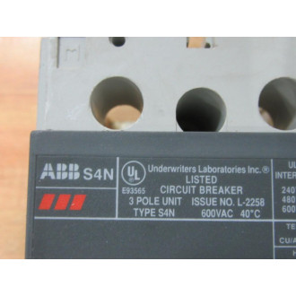 ABB S4N SACE PR211 Circuit Breaker S4NSACEPR211 100Amp - Used