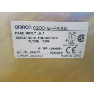 Omron C200HW-PA204 Power Supply Unit C200HWPA204 - Used