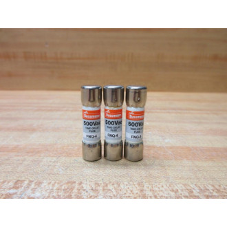 Buss FNQ-4 Bussmann Fuse Cross Ref 4XC54 (Pack of 3) - New No Box
