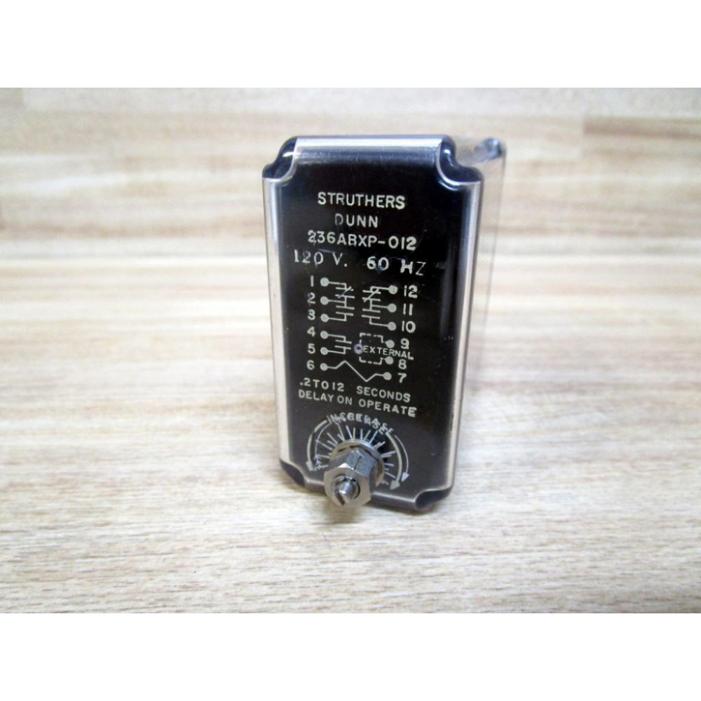 Struthers Dunn 236ABXP-012 Relay 236ABXP012 .2 To 12 Seconds - New No Box